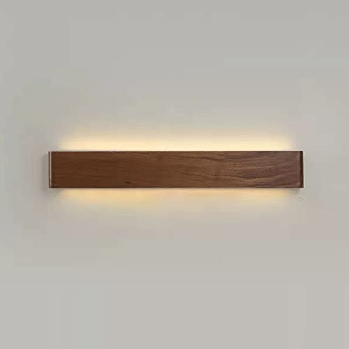 LyzqxHL Wandleuchten for Wohnzimmer, LED-Langstreifen-Wandleuchte, moderne Leuchten aus Walnussholz, Auf- und Ab-Leuchten for den Innenbereich for Schlafzimmerflure(Up and Down Glow,C) von LyzqxHL