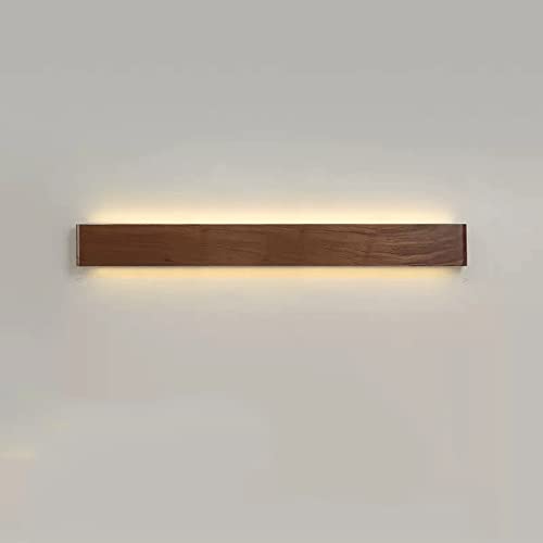 LyzqxHL Wandleuchten for Wohnzimmer, LED-Langstreifen-Wandleuchte, moderne Leuchten aus Walnussholz, Auf- und Ab-Leuchten for den Innenbereich for Schlafzimmerflure(Up and Down Glow,D) von LyzqxHL