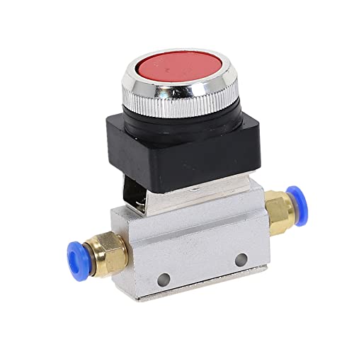 Pneumatic Control Valve,Air Toggle Switch, 1 Piece Mechanical 1/8" Thread 2 Position 3 Way Red Flat Push Button Momentary Valves MOV-321PP von LyzqxHL