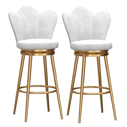 Stühle in Thekenhöhe, drehbare Barhocker, moderne Inselstühle, Barstühle aus Samt, Barhocker in Thekenhöhe mit Schmetterlingsrückenlehne und goldenem Metallrahmen for Kücheninsel/Hausbar, 2 Stück, Pin von LyzqxHL