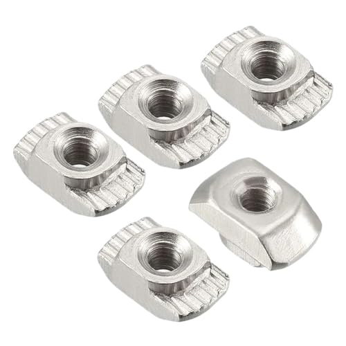 T-Nut-Schrauben, T-Muttern aus Edelstahl 304, 20 Stück, Schlitze der Serien 20/30/40/45, Gleithammer, Einsteckmutter, Befestigungsverbinder, Aluminiumprofile(20 M5) von LyzqxHL