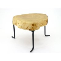 Massiver Dicker Runder Wildkirschstamm Serviertisch Aus Holz, Handgemachtes Brot, Käse, Frühstück, Natürliche Kunst, Küchenständer von LzArtDepot