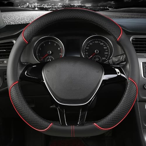LzDQF Auto Lenkradbezug für Mercedes Benz GLA-Class GLA180 200 250 GLA45 AMG,Lenkrad Bequemer Griff Rutschfestes Weiches Atmungsaktives Zubehör.,A-Red-Type D von LzDQF