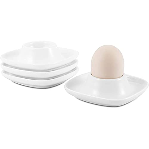 Eierbecher Keramik Eierbecher Set 4 -Pack -Frühstückshalter -Display Halter Wilderer Behälter Tasse Eier gekochte Servierschalenplattenplatten Tassen Eierstnder von Lzeal