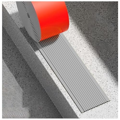 1 Stück graue Treppenkantenkante aus Vinyl – rutschfester, selbstklebender Treppenstufenkantenschutz for Sicherheit und Stil(LxW 15mx5cm) von LziXan