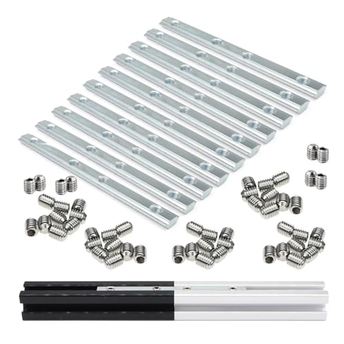 10 Stück Straight Line Inside Connector Joint Bracket Length 100mm with M5 Screws for 6mm T Slot Aluminum Extrusion Profile 2020 Series silbrig 10 Stück Straight Line Inside Connector Joint Bracket Length 100mm with M5 Screws for 6mm T Slot Aluminum Extrusion Profile 2020 Series silbrig von Lzjcyxgs