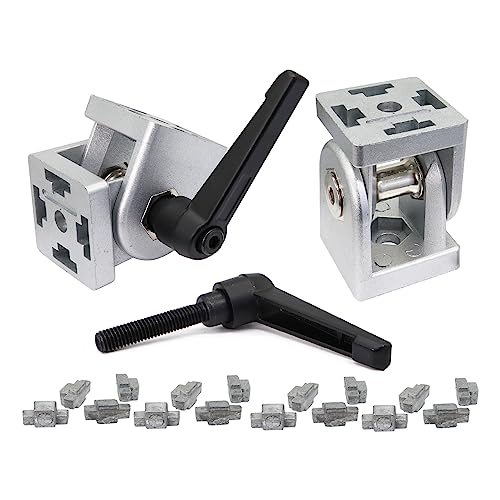 2 Stück 4040 Nut 8mm verstellbare Winkelverbinder für Zinklegierung Aluminiumprofil 180° Drehbereich mit Klemmhebel, Profilmontagezubehör. 2 Stück 4040 Nut 8mm verstellbare Winkelverbinder für Zinklegierung Aluminiumprofil 180° Drehbereich mit Klemmhebel, Profilmontagezubehör. von Lzjcyxgs