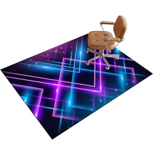 Bodenschutzmatte Schreibtischstuhl Unterlage - Stuhlunterlage für Hartböden - Bürostuhl Unterlage - Gamer Teppich - rutschfest Stuhlteppich - Kratzfest-Mehrzweck-Stuhlteppich für zuhause 120 x 140 cm von LzreXnvoFxg