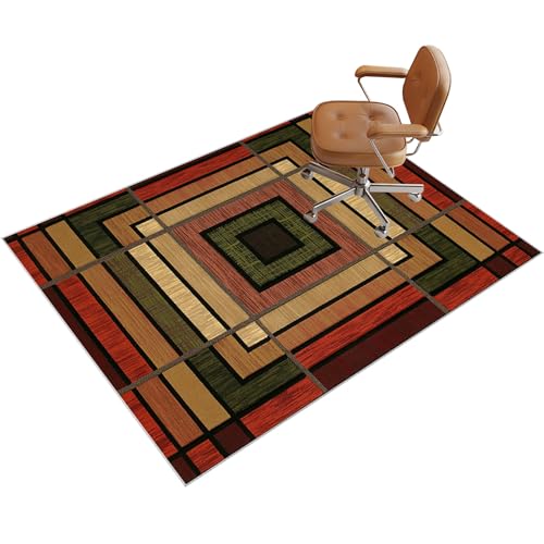 Bodenschutzmatte für Hartböden und Teppich, Unterlage Schreibtischstuhl Bodenschutzmatte Bürostuhl Unterlage-Kratzfest für Parkett und Laminat, Gaming Stuhl Unterlage für Hartböden 100 x 140 cm von LzreXnvoFxg