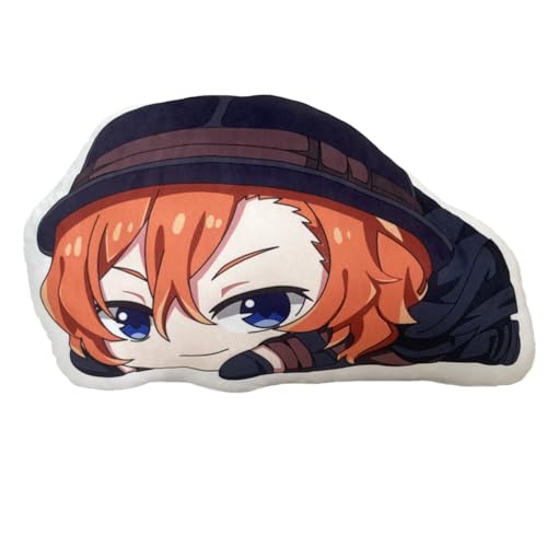 Lzrong Bungo Stray Dogs Anime Kopfkissen Nakahara Chuuya Cartoon Kissen für Nickerchen Bungo Stray Dogs Merch Kissen Heimdekoration Geschenke von Lzrong