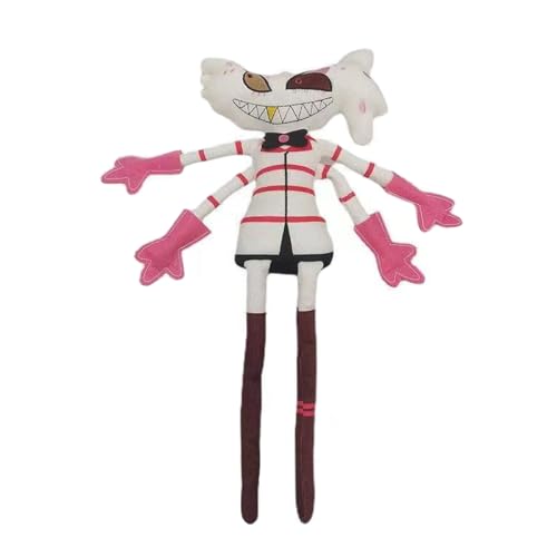 Lzrong Hazbin Hotel Alastor Plush Figur 45cm Angel Dust Anime Throw Pillow Alastor Anime Gefülltes Kissen Anime Lustiges Plüschkissen Geschenk von Lzrong