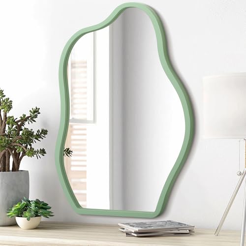 Asymmetrischer Spiegel für Wanddekoration Moderner hölzerner gerahmter Wandspiegel Einzigartige Form an der Wand befestigter Spiegel Dekorativ für Wohnzimmer Schlafzimmer Badezimmer Eingang Kleine Asymmetrischer Spiegel für Wanddekoration Moderner hölzerner gerahmter Wandspiegel Einzigartige Form an der Wand befestigter Spiegel Dekorativ für Wohnzimmer Schlafzimmer Badezimmer Eingang Kleine von Lzuso