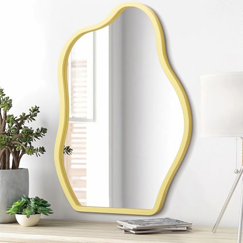 Unregelmäßiger hölzerner gerahmter Wandspiegel Blau Asymmetrischer einzigartiger hängender Spiegel Moderner Spiegel Dekor Eitelkeit Schlafzimmer Wohnzimmer Badezimmer Eingangsbereich Flur Hellblau Unregelmäßiger hölzerner gerahmter Wandspiegel Blau Asymmetrischer einzigartiger hängender Spiegel Moderner Spiegel Dekor Eitelkeit Schlafzimmer Wohnzimmer Badezimmer Eingangsbereich Flur Hellblau von Lzuso