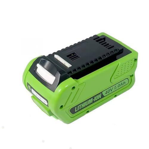 5000 mAh Rasenmäher Elektrosäge Elektrowerkzeug Li-Akku 40 V. Kompatibel mit GreenWorks G-MAX 40 V 29662(Green 5000mAh) von Lzxcvb