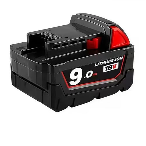 Rasenmäher, Kettensäge, Elektrohammer, Elektrobohrer, Elektrowerkzeug, 12000 mAh, wiederaufladbarer Akku, 18 V. Kompatibel mit Milwaukee M18 XC Red Lithium-Akku M18B5 48-11-1860 48-11-1850(9000mAh) von Lzxcvb