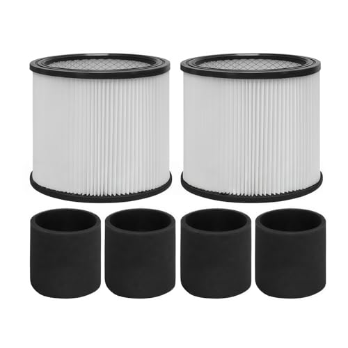 Staubsaugerfiltersieb, Filterbaumwoll-Endabdeckungszubehör. Kompatibel mit Shop Vac 90304 90398 9032933(6pcs Filter 90304) von Lzxcvb
