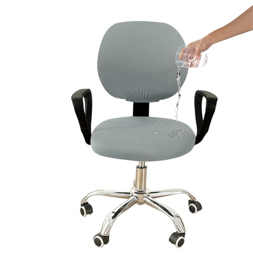 Lzyjck 2-Teiliger, Dehnbarer Bürostuhlbezug – Universeller Computerstuhlbezug Mit Rutschfestem Design, Waschbarer Möbelschutz Für Zuhause Und Büro,Grau Lzyjck 2-Teiliger, Dehnbarer Bürostuhlbezug – Universeller Computerstuhlbezug Mit Rutschfestem Design, Waschbarer Möbelschutz Für Zuhause Und Büro,Grau von Lzyjck