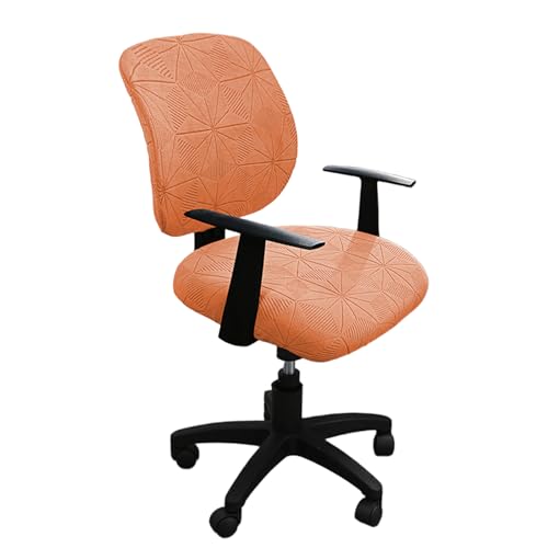 Lzyjck Bürostuhlbezug, 2-Teilig Dehnbare Schonbezüge Moderner, Minimalistischer Schonbezug Drehbarer Stuhlbezug Für Computertische,Orange von Lzyjck