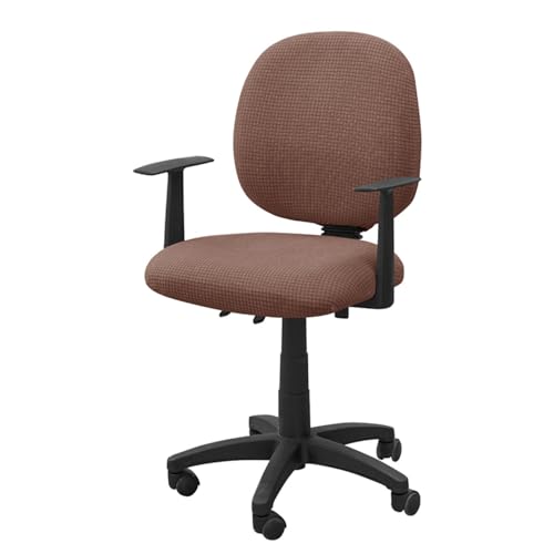 Lzyjck Stuhlbezug Für Computer/Büro Elastischer Schonbezug, 2-Teilig Dehnbare Universal-Sitzbezüge Für Schreibtischstühle Möbelschutz Für Büro Und Zuhause,Braun Lzyjck Stuhlbezug Für Computer/Büro Elastischer Schonbezug, 2-Teilig Dehnbare Universal-Sitzbezüge Für Schreibtischstühle Möbelschutz Für Büro Und Zuhause,Braun von Lzyjck