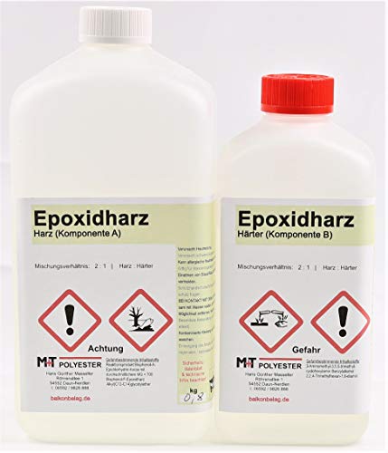 3 kg 2K-Epoxidharz- Das glasklare Giessharz Transparent Epoxi UV-Stabilisiert 3 kg 2K-Epoxidharz- Das glasklare Giessharz Transparent Epoxi UV-Stabilisiert von M+T POLYESTER