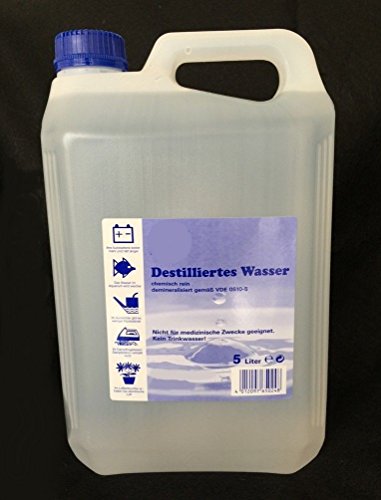 30 L Destilliertes destiliertes Wasser 6 x 5 Liter 1PREIS von M+T POLYESTER