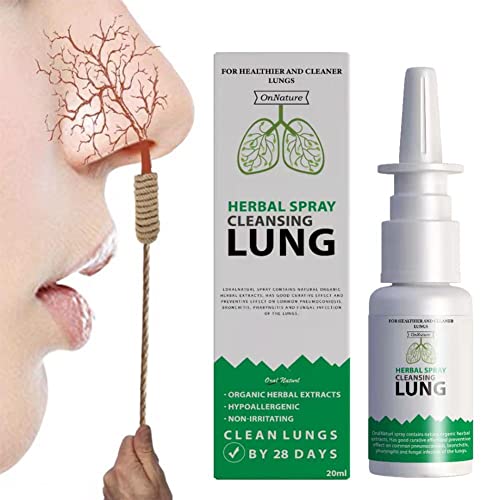 20 ml Lungen-Detox-Kräuterreiniger-Spray für Raucher, Lungenreinigung für Raucher, klare verstopfte Nase, schnell wirkende Lungenreinigung von M/M