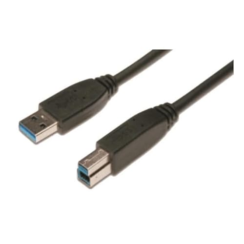 M-Cab 1 m USB 3.0 A/B – USB Kabel (USB A, USB B, männlich/männlich, Nickel, schwarz) von M-Cab