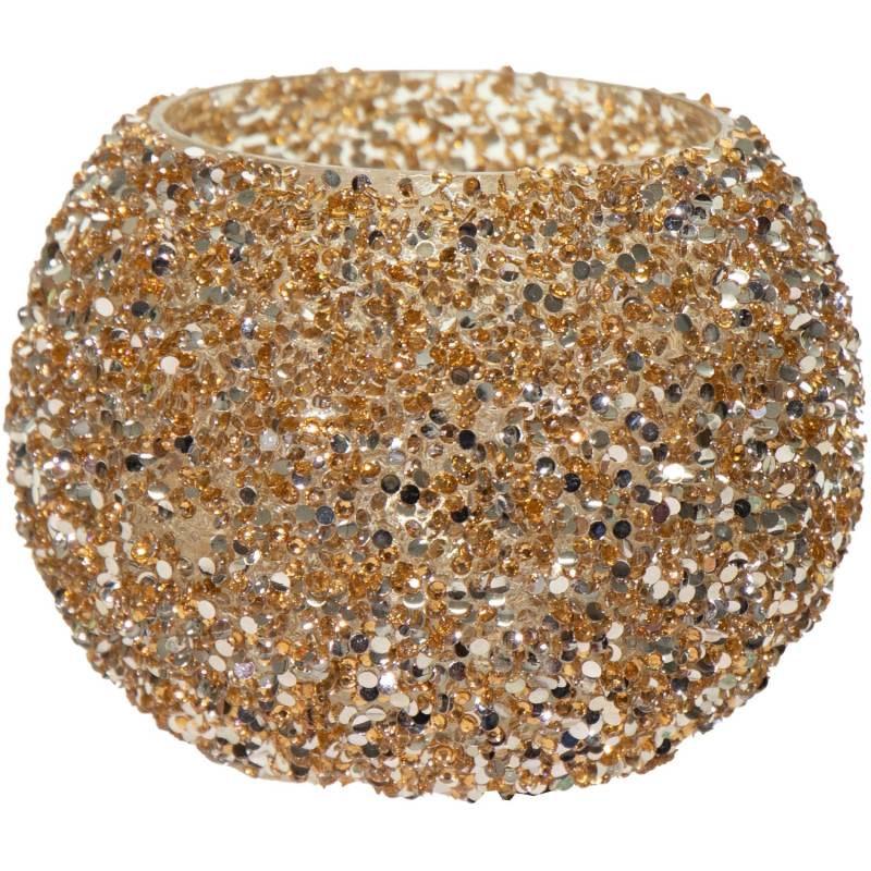 Mega Collections Pflanzgefäß Strass Ø 11 cm x 8,5 cm Gold von M Collections