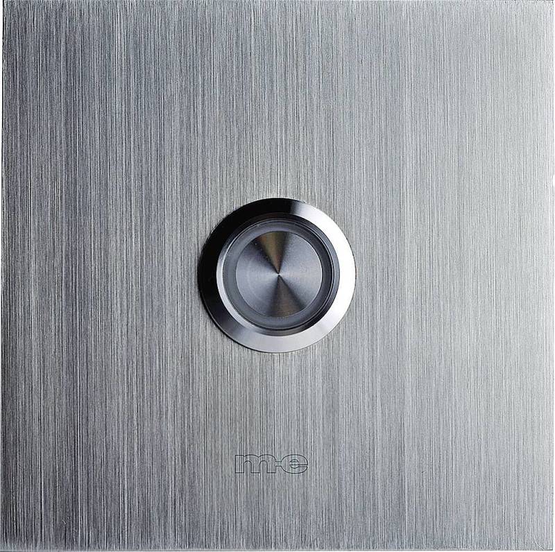 M E Modern Electronics 41012 Klingelplatte Beleuchtet 1fach Silber 8 24 V Ac/Dc/ B-Ware von M-E modern electronics