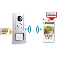 m-e modern-electronics VS-11 S Vistasmart Video-Türsprechanlage LAN, WLAN Außeneinheit Silber von M-E