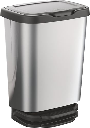 M home by Mazzei Mondex JIVE 20 Treteimer mit Deckel, Kunststoff, Silbergrau, 20 l von M home by Mazzei Mondex