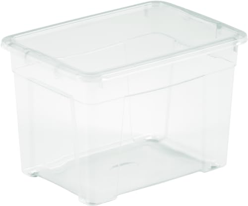 M-Home Kbox Transparente Box mit Deckel, Fassungsvermögen 18 Liter, Kunststoff, durchsichtig, Each von M-Home