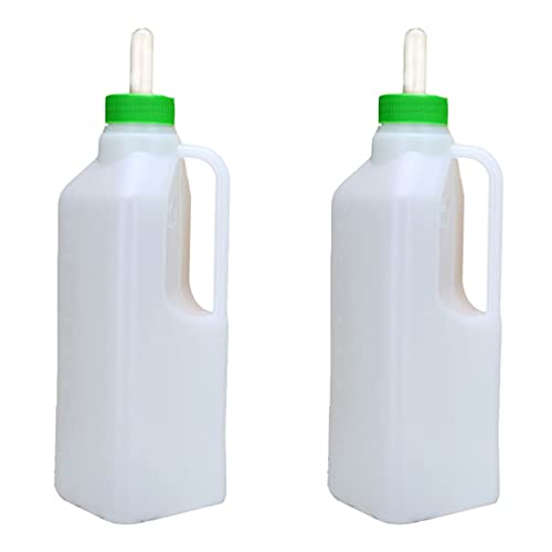 2 x 850 ml Schaf-Flasche für Stillen, Tierfutter, Waden- und Milchfutterflasche mit Handgriff für Schafe, Lamm, Kuh von M I A