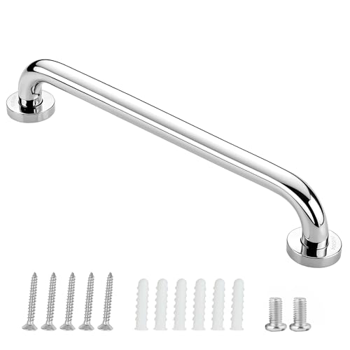 Haltegriffe Für Senioren, Edelstahl Dusche Badewannengriff, Bad Wannengriff, Badewannen Badezimmer Haltegriff Duschgriffe für Wandmontage wc Bad Rutschfest, Sicherheitsgriff (1PC, 50CM) von M JINGMEI