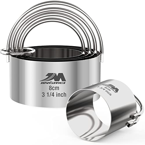 M JINGMEI Keksausstecher Set zum Backen (5 Stück/Set), Runde Plätzchen Ausstecher mit Griff, Professionelle Backen Teig Werkzeuge von M JINGMEI