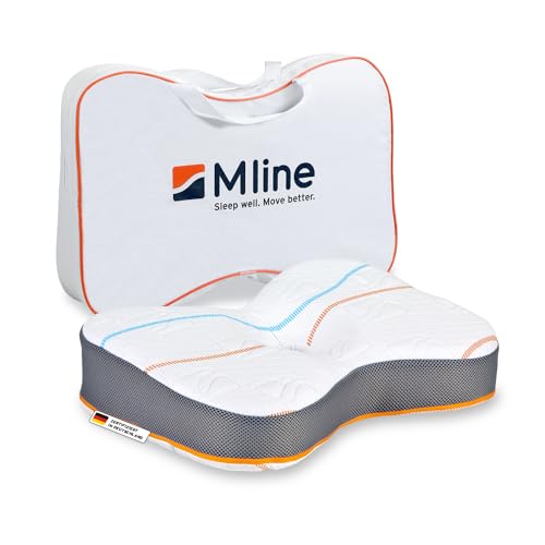 M line | Athletic Pillow | Orthopädisches Kopfkissen - Kissen Nackenschmerzen - Schmetterlingskissen mit optimaler Lüftung - 50 x 35 x 12 cm von M line