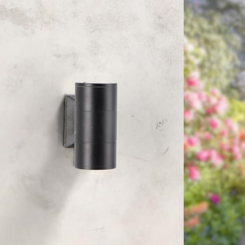 M Ledme - LED Röhre Wandleuchte schwarz 2x3W Warmweiß 3000K IP54 Wasserdicht Modernes Design für Garten, Terrasse, Eingangsbereich und Terrasse M Ledme - LED Röhre Wandleuchte schwarz 2x3W Warmweiß 3000K IP54 Wasserdicht Modernes Design für Garten, Terrasse, Eingangsbereich und Terrasse von M Ledme