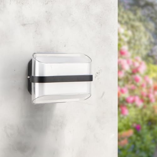 M Ledme - LED Wandleuchte Arrow 10W Warmweiß 3000K 920LM 180° Abstrahlwinkel IP54 Wasserdicht Ideal für Außenbeleuchtung Garten Terrasse Fassade oder Eingang von M Ledme