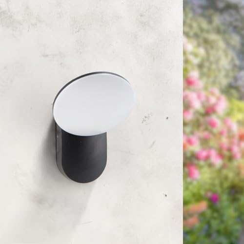M Ledme - LED Wandleuchte Hubb 10W für den Außenbereich, warmes Licht 3000K, 920 Lumen, IP54 wasserdicht, modernes schwarzes Finish, dekorative Beleuchtung für Terrasse, Garten oder Fassade M Ledme - LED Wandleuchte Hubb 10W für den Außenbereich, warmes Licht 3000K, 920 Lumen, IP54 wasserdicht, modernes schwarzes Finish, dekorative Beleuchtung für Terrasse, Garten oder Fassade von M Ledme