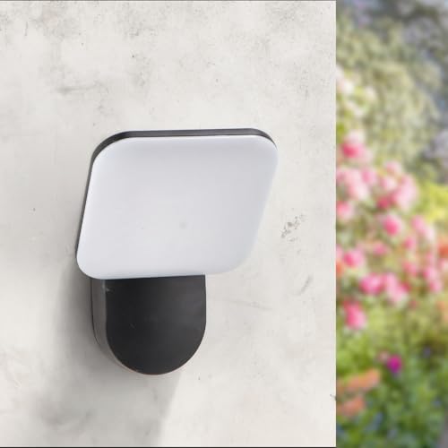 M Ledme - LED Wandleuchte Mirror 10W für den Außenbereich, warmes Licht 3000K, 920 Lumen, IP54 wasserdicht, modernes schwarzes Finish, dekorative Beleuchtung für Garten, Fassade oder Terrasse von M Ledme