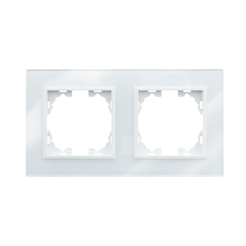 WESA - 2-Module Weißer Doppelglasrahmen für Schalter und Steckdosen. WESA - 2-Module Weißer Doppelglasrahmen für Schalter und Steckdosen. von M Ledme