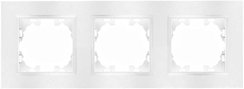 WESA 3-Module PC-Kunststoffrahmen, dreischichtig, weiß, für Schalter und Stecker, FMMB-50-G von M Ledme