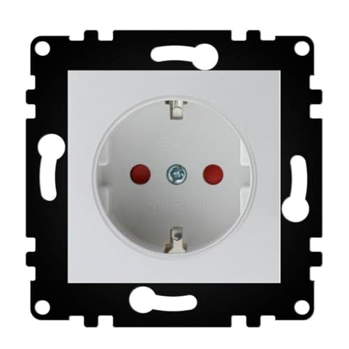 WESA - Schuko-Wandsteckdose Typ F Einzelwandsteckdose Standard EU 16A 250V, einfache Installation mit Option auf verschiedene Designs. von M Ledme