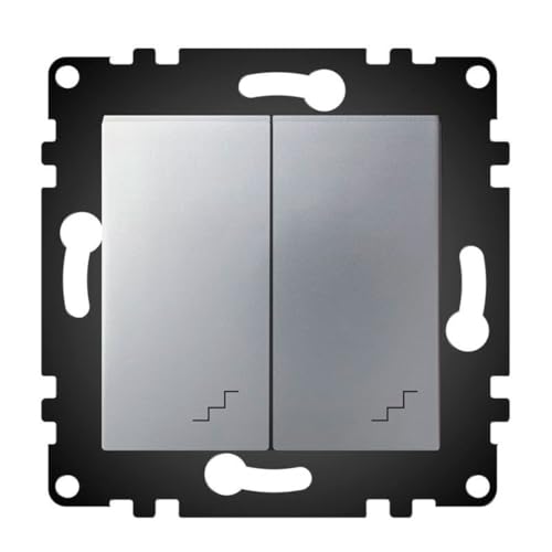 Wesa PJ-05-G Doppelwandschalter, Standard, einfache Installation mit verschiedenen Designs, ohne Rahmen von M Ledme