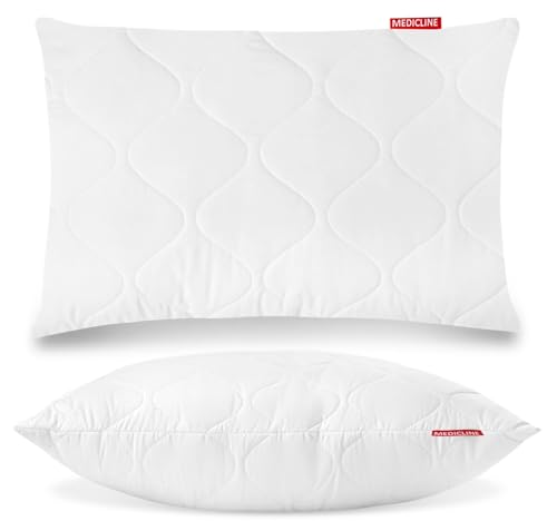 M MEDICLINE 2er-Set Kopfkissen 50 x 70 cm Antiallergisch und Atmungsaktiv Mikrofaser-Kissen für Einzelbett und Doppelbett Weich und Waschbar M MEDICLINE 2er-Set Kopfkissen 50 x 70 cm Antiallergisch und Atmungsaktiv Mikrofaser-Kissen für Einzelbett und Doppelbett Weich und Waschbar von M MEDICLINE