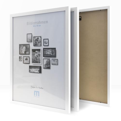 M MERCEO 3 Stk. Bilderrahmen 50x70cm in weiß aus MDF, minimalistisch & modern für Fotos & Bilder. Inkl. Acrylglasschutz. Eignet sich als Tisch-Aufsteller und für die Wand, Hochformat oder Querformat. M MERCEO 3 Stk. Bilderrahmen 50x70cm in weiß aus MDF, minimalistisch & modern für Fotos & Bilder. Inkl. Acrylglasschutz. Eignet sich als Tisch-Aufsteller und für die Wand, Hochformat oder Querformat. von M MERCEO