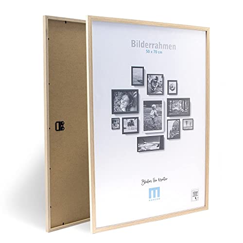 M MERCEO 50x70cm (1Stk) in Natur, minimalistischer & moderner Bilderrahmen für Fotos & Bilder. Inkl. Acrylglasschutz. Eignet sich für die Wand, Hochformat oder Querformat von M MERCEO