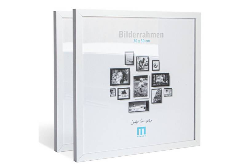 M MERCEO Bilderrahmen, 2er Set 30x30cm Bilderrahmen in weiß (MDF, Acrylglas, Wandhalterung) von M MERCEO