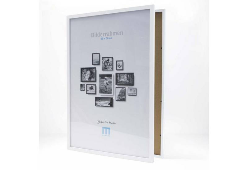 M MERCEO Bilderrahmen, 2er Set 40x60cm Bilderrahmen in weiß (MDF, Acrylglas, Wandhalterung) von M MERCEO