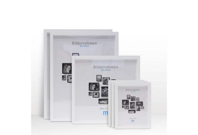 M MERCEO Bilderrahmen, 6-tlg. Bilderrahmen-Set Weiß (15x20cm bis 30x40cm) von M MERCEO